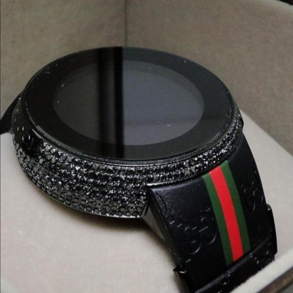 Gucci Mens I Digital Black Diamond Ct Ya114207 Watch - Picture 2 of 7